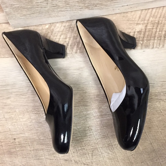 New 8N Trotters Penelope Black Patent Leather Heels 8 Narrow - Picture 7 of 14